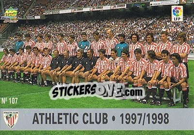 Sticker 107. PLANTILLA - Las Fichas De La Liga 1997-1998 - Mundicromo