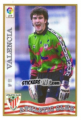 Sticker 111. VALENCIA - Las Fichas De La Liga 1997-1998 - Mundicromo