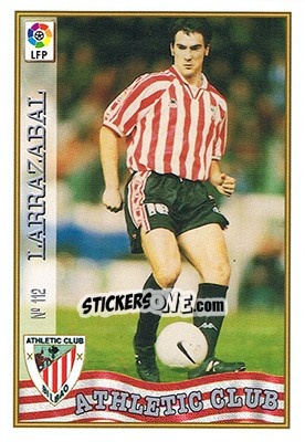 Sticker 112. LARRAZÁBAL - Las Fichas De La Liga 1997-1998 - Mundicromo