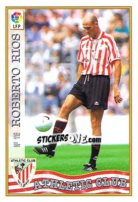 Cromo 116. ROBERTO RÍOS - Las Fichas De La Liga 1997-1998 - Mundicromo