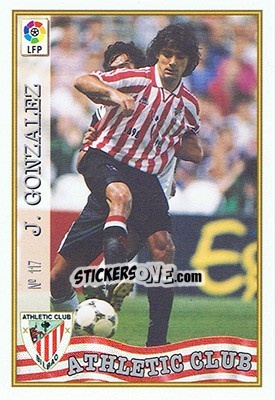 Sticker 117. JAVI GONZÁLEZ - Las Fichas De La Liga 1997-1998 - Mundicromo