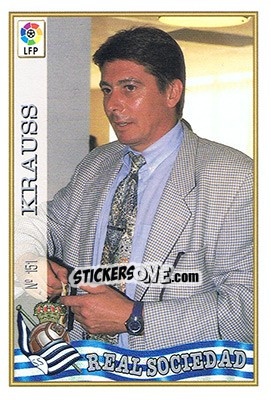 Sticker 151. BERND KRAUSS - Las Fichas De La Liga 1997-1998 n. 218 - Mundicromo