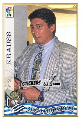 Sticker 151. BERND KRAUSS - Las Fichas De La Liga 1997-1998 - Mundicromo