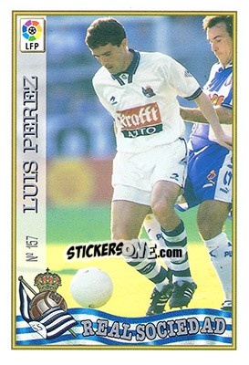 Sticker 157. LUIS PéREZ - Las Fichas De La Liga 1997-1998 - Mundicromo