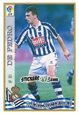 Sticker 161. DE PEDRO - Las Fichas De La Liga 1997-1998 - Mundicromo