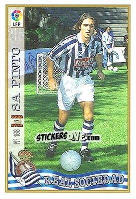 Sticker 168. U.H. SA PINTO - Las Fichas De La Liga 1997-1998 - Mundicromo