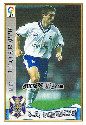 Cromo 178. LLORENTE - Las Fichas De La Liga 1997-1998 - Mundicromo