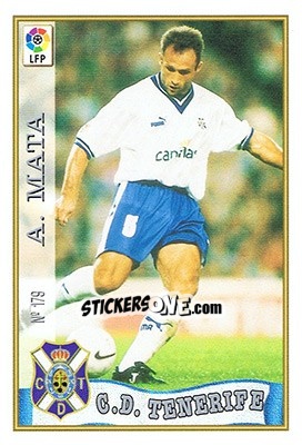 Sticker 179. A. MATA - Las Fichas De La Liga 1997-1998 - Mundicromo