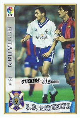 Sticker 184. NEUVILLE - Las Fichas De La Liga 1997-1998 - Mundicromo