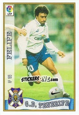 Sticker 185. FELIPE - Las Fichas De La Liga 1997-1998 - Mundicromo