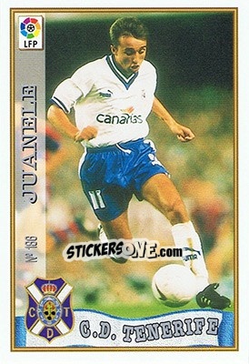 Sticker 186. JUANELE - Las Fichas De La Liga 1997-1998 - Mundicromo