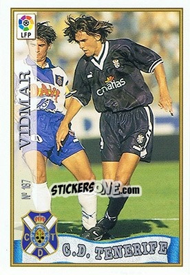 Sticker 187. VIDMAR - Las Fichas De La Liga 1997-1998 - Mundicromo