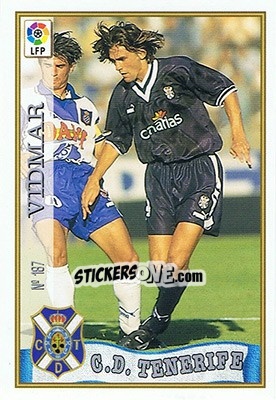 Cromo 187. VIDMAR - Las Fichas De La Liga 1997-1998 - Mundicromo