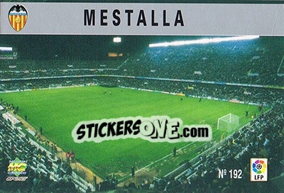 Cromo 192. MESTALLA - Las Fichas De La Liga 1997-1998 - Mundicromo