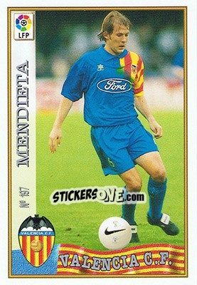 Sticker 197. MENDIETA - Las Fichas De La Liga 1997-1998 - Mundicromo