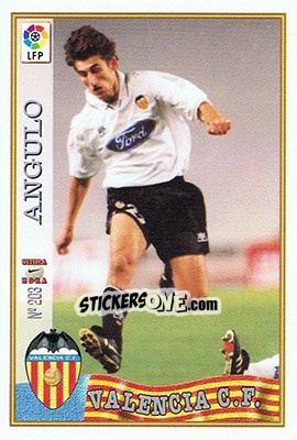 Sticker 203. U.H. ANGULO - Las Fichas De La Liga 1997-1998 - Mundicromo