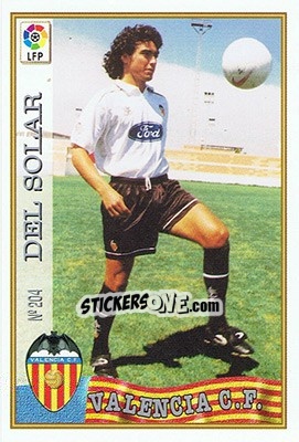 Sticker 204. DEL SOLAR - Las Fichas De La Liga 1997-1998 - Mundicromo