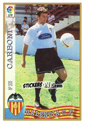 Sticker 205. CARBONI - Las Fichas De La Liga 1997-1998 n. 300 - Mundicromo