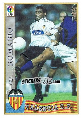 Sticker 207. ROMARIO - Las Fichas De La Liga 1997-1998 - Mundicromo
