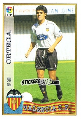 Sticker 208. ORTEGA - Las Fichas De La Liga 1997-1998 n. 306 - Mundicromo