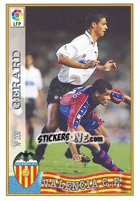 Sticker 209. GERARD - Las Fichas De La Liga 1997-1998 - Mundicromo