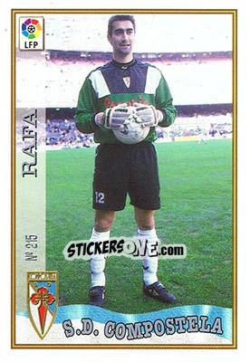 Sticker 215. RAFA - Las Fichas De La Liga 1997-1998 - Mundicromo