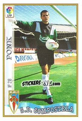 Cromo 216. PONK - Las Fichas De La Liga 1997-1998 - Mundicromo