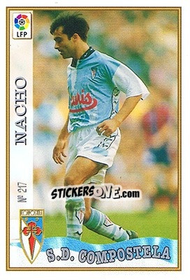 Cromo 217. NACHO - Las Fichas De La Liga 1997-1998 - Mundicromo