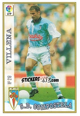 Cromo 219. VILLENA - Las Fichas De La Liga 1997-1998 - Mundicromo