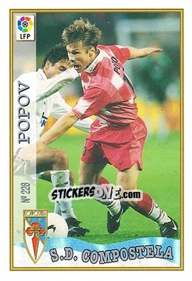 Sticker 226. POPOV - Las Fichas De La Liga 1997-1998 - Mundicromo