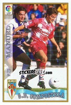 Sticker 229. MANUEL - Las Fichas De La Liga 1997-1998 - Mundicromo
