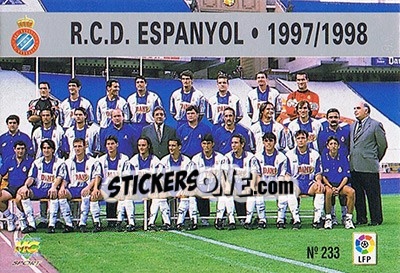 Figurina 233. PLANTILLA - Las Fichas De La Liga 1997-1998 - Mundicromo