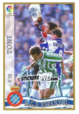 Sticker 236. TONI - Las Fichas De La Liga 1997-1998 - Mundicromo