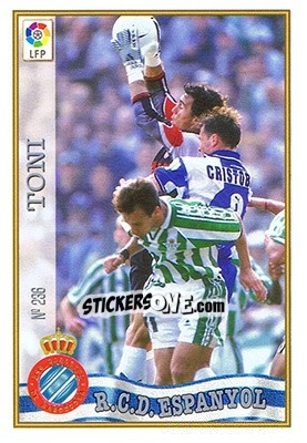 Sticker 236. TONI - Las Fichas De La Liga 1997-1998 n. 344 - Mundicromo