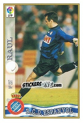 Sticker 237. RAÚL - Las Fichas De La Liga 1997-1998 - Mundicromo