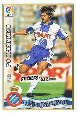 Sticker 240. POCHETTINO - Las Fichas De La Liga 1997-1998 - Mundicromo