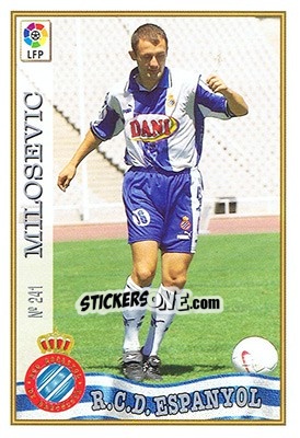 Sticker 241. MILOSEVIC - Las Fichas De La Liga 1997-1998 - Mundicromo