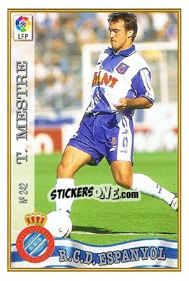 Sticker 242. TORRES MESTRE - Las Fichas De La Liga 1997-1998 - Mundicromo