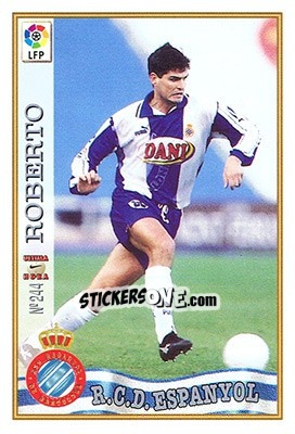 Cromo 244. U.H. ROBERTO - Las Fichas De La Liga 1997-1998 - Mundicromo