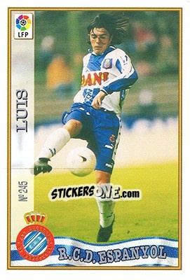 Sticker 245. LUIS - Las Fichas De La Liga 1997-1998 - Mundicromo