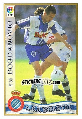 Sticker 247. BOGDANOVIC - Las Fichas De La Liga 1997-1998 - Mundicromo