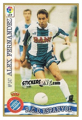 Sticker 247. ÁLEX FERNÁNDEZ - Las Fichas De La Liga 1997-1998 - Mundicromo