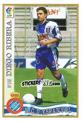Sticker 248. DIEGO RIBERA - Las Fichas De La Liga 1997-1998 - Mundicromo