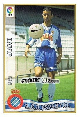 Sticker 250. JAVI - Las Fichas De La Liga 1997-1998 - Mundicromo