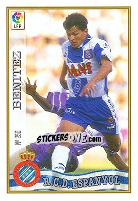 Sticker 250. BENÍTEZ - Las Fichas De La Liga 1997-1998 - Mundicromo