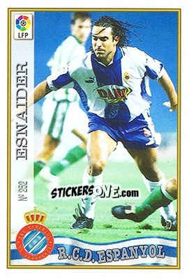 Sticker 252. ESNAIDER - Las Fichas De La Liga 1997-1998 - Mundicromo