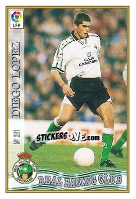 Sticker 261. DIEGO LóPEZ - Las Fichas De La Liga 1997-1998 n. 381 - Mundicromo
