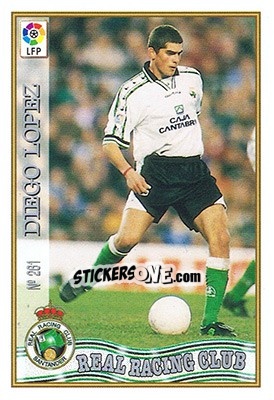 Sticker 261. DIEGO LóPEZ - Las Fichas De La Liga 1997-1998 - Mundicromo