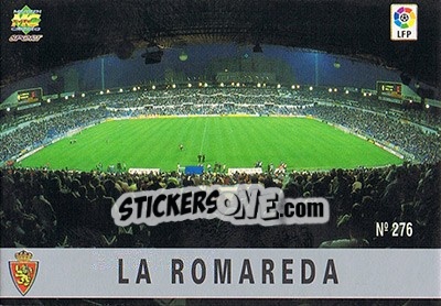 Cromo 276. La Romareda - Las Fichas De La Liga 1997-1998 - Mundicromo