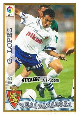 Sticker 291. GUSTAVO LóPEZ - Las Fichas De La Liga 1997-1998 n. 422 - Mundicromo